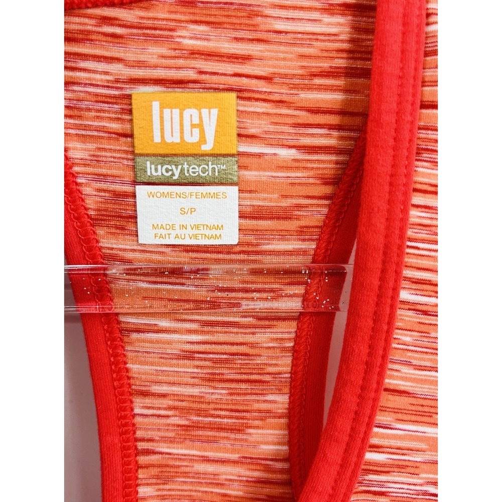 Lucy Tech Keyhole Back Racerback Cinch Workout Tank Size Small Stretch - Picture 4 of 9